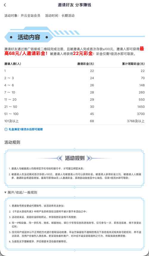 开云体育邀请好友分享